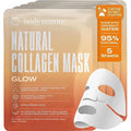 Body Restore Korean Bio-Cellulose Glow Face Mask (5 Pack) – Niacinamide & Vitamin C Sheet Mask for Dark Spots, Uneven Tone – Hydrating Facial Mask Skincare for Glowing Skin – K-Beauty