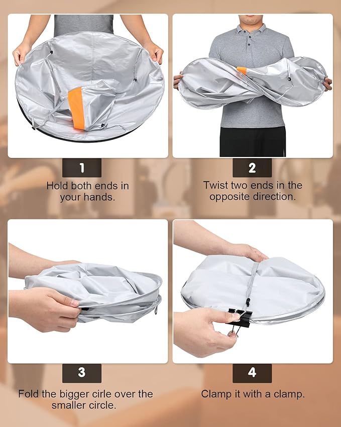 Lictin Hair Cutting Cape - Haircut Cape Umbrella Waterproof Hair Cloak Barber Cape Foldable Hairdressing Umbrella Cape Apron with 1PCS Black Comb
