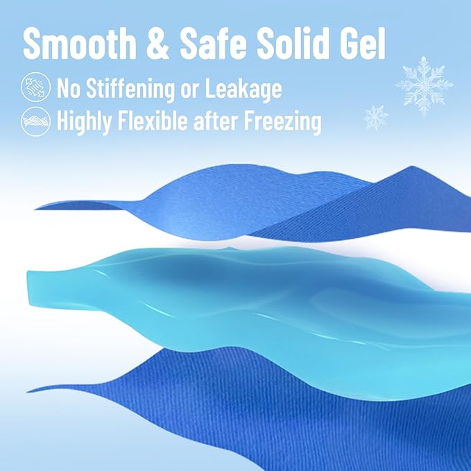Cooling Eye Mask, Cold Eye Mask for Puffiness, Reusable Ice Eye Masks for Dark Circles, Puffy Eyes, Relieve Migraines and Headaches with Gel Eye Masks Therapy, Long-Lasting Comfort (Deep Blue of 3D)