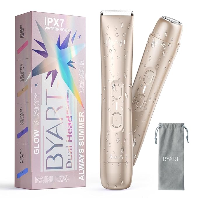 Pubic Hair Bikini Trimmer for Women – Electric Razors for Private Area & Sensitive Skin, Cordless Rechargeable Lady Shaver for Intimate Grooming – Smooth, No-Irritation, IPX7 Waterproof