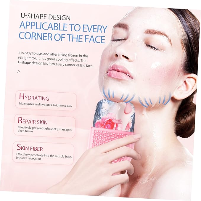 Baluue Silicone for Facial Massage Skin Tool for Puffiness Relief and Pore Minimizing for Cooling and Sunburn Recovery