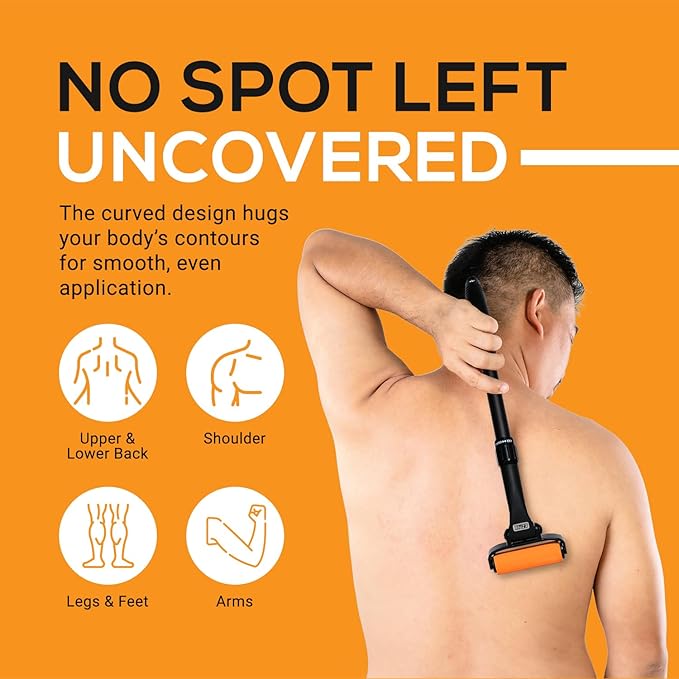 EZPIK Lotion Applicator for Back, Extendable up to 23" - Curved Design Back Lotion Applicator for Elderly/Seniors with Limited Mobility, Lotion Stick & Sunscreen Applicator for Skin Cream, Oils & More