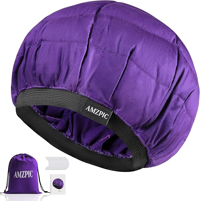 Cordless Deep Conditioning Heat Cap - Safe, Microwavable Heat Cap for Steaming, Heat Therapy for Hair, Flaxseed Seed Interior for Maximum Heat Retention (Second Generation)