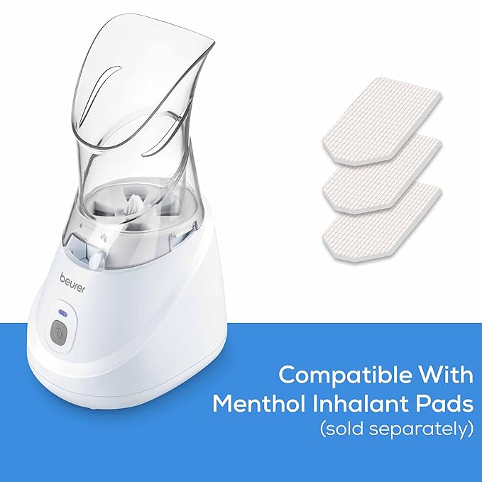 Beurer SI31 Steam Inhaler for Drug-Free Cough & Cold Sinus Relief, Naturally Soothes Nasal & Throat Passages, with Universal Mask & Variable Steam Control, FSA/HSA Eligible