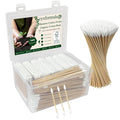 900 Pcs Precision Tip Cotton Swabs with Sturdy Bamboo Sticks, 700 Pcs Double Pointed Tip Cotton Swabs & 200 Pcs Long Cotton Swabs for Makeup, Nails, Crafts, Gun Cleaning