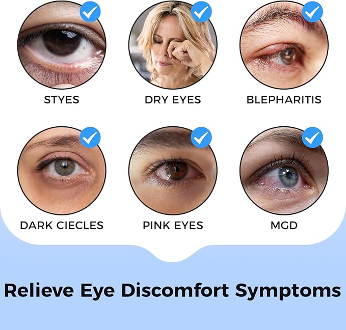 Heated Eye Mask for Dry Eyes, Cordless Warm Eye Compress with 4 Heat Levels, 4-Level Timing, 1000mAh Rechargeable, Blepharitis, Styes, Washable Cover, Travel, Gifts for Family(Beige)
