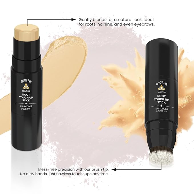 Root Touch Up Hair Color Stick for Gray Coverage - Instant Bald Spot Concealer Stick for Grays and Roots - Professional Salon Quality Hair Cover Up Hair Products for Women/Men (Golden)