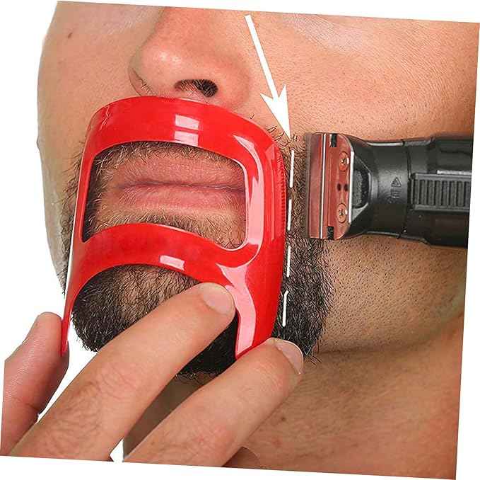 2pcs Beard Styling Ruler Professional Goatee Shape Tool for Precision Beard Grooming Compact and Portable for Men for Travel and Easy Storage