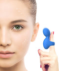 Mini-Ring Face & Eye Powerful Massage Tool, Multifunctional Portable Handheld Massager, Silicone Waterproof Eye, Jaw, Finger and Body Massager, Relieves Facial Muscle Fatigue and Pain - Blue