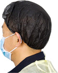 Cleaing Disposable Bouffant Caps, 24 Inches Hair Nets for Food Service Workers, Nurses, Salon Use