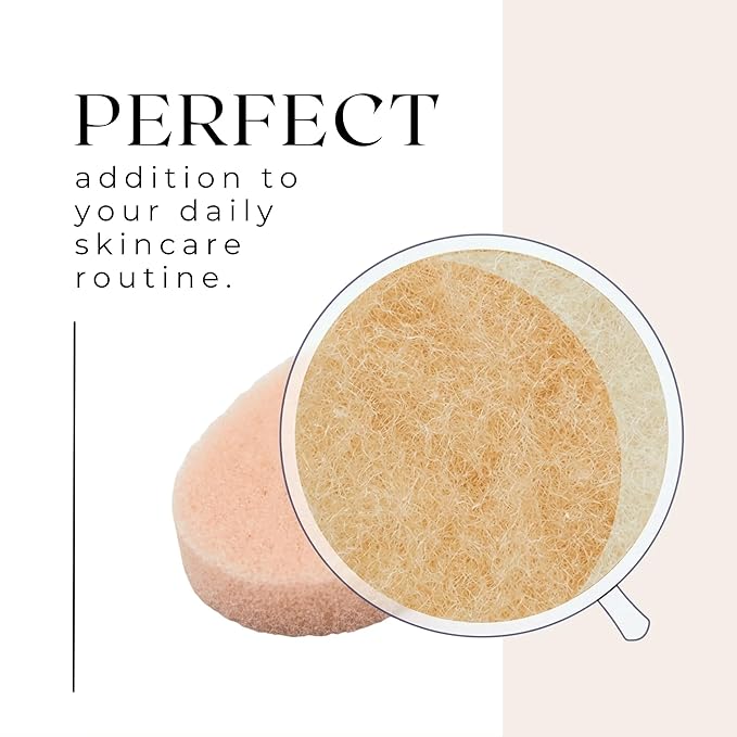 10 Pack - VerdeVida Facial Sponge/Face Scrubber, Buff Puf Style Pads, Deep Cleansing & Exfoliating, Peach