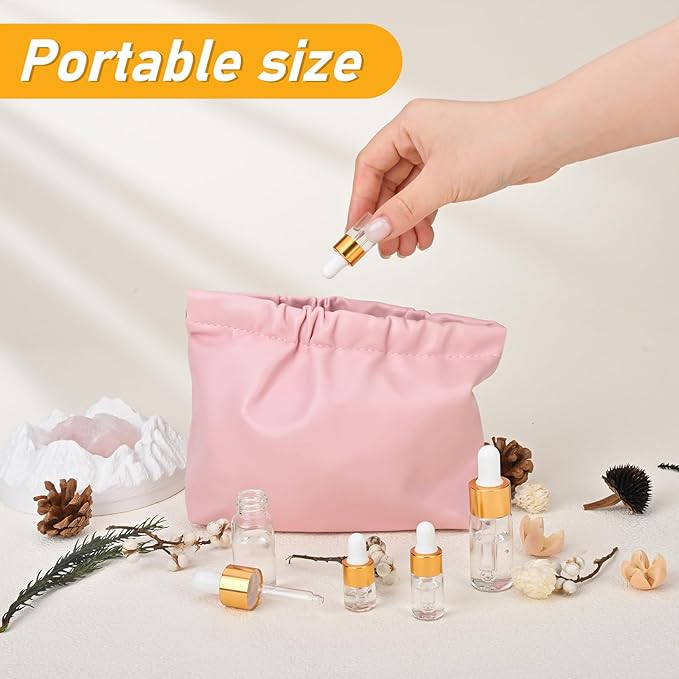 20 Pack Mini Dropper Bottle for Cuticle Oil, 1ml Small Sample Essential Oil Dropper Bottles for Travel, Clear Empty Vails for Cosmetic Perfume