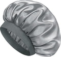 Satin Silk Bonnet for Sleeping, Double Layer Silk Sleep Cap for Men & Women, Soft Satin Lined Bonnet for Curly Hair