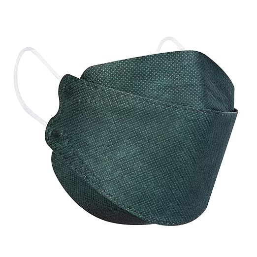 Borje KN95 Face Masks for Adults 50 Pack, 5-Ply Emerald Green Disposable Face Mask Against PM 2.5 Smoke & Dust, Filtration Efficiency 95%