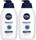 Nivea Men Sensitive Body Wash for Sensitive Skin with Bamboo Extract, Bottle,30 Fl Oz(Pack of 2)