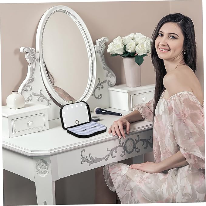 Organizer Box for Eyelashes Lash Tray Holder Led Lighted Lash Storage Case for Makeup