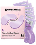 grace & stella Retinol Under Eye Patches for Puffy Eyes & Dark Circles - Restoring Gel Under Eye Masks with Hyaluronic Acid - Bridesmaid Gifts, Birthday Gifts for Women (Purple, 24 Pairs)
