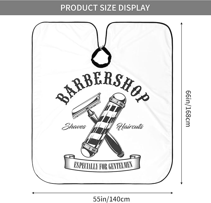 Adult Barber Cape, Professional Salon Haircut Capes, Haircut Kit Hairdressing Apron for Home Salon Barbershop