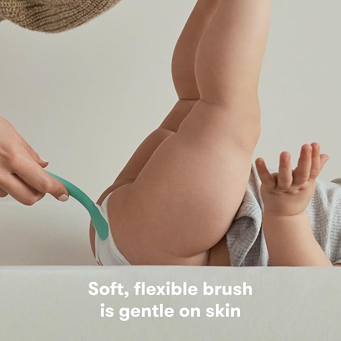 Frida Baby Diaper Cream Spatula, 100% Silicone Butt Spatula for Baby, Diaper Cream Applicator for Easy + Clean Use of Butt Paste & Diaper Rash Cream, BPA- Free, Teal