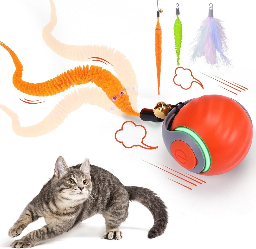 Interactive Cat Toys for Indoor Cats - Hanging Door Cat Toy with Bouncy Mouse and Bell - Door-Mounted Fun Includes 2 Bonus Attachments