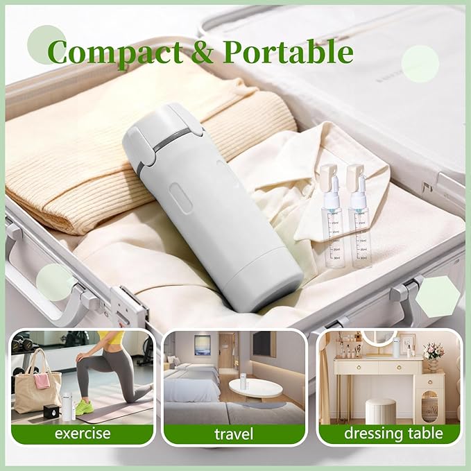 4 in 1 Travel Dispenser, 4 Pack 30ML Travel Bottles for Toiletries, Leak Proof Travel Size Containers, Portable for Shampoo Lotion Conditioner Cream, White