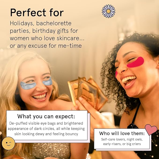 grace & stella Award Winning Under Eye Mask - Reduce Dark Circles, Puffy Eyes, Undereye Bags, Wrinkles - Gel Under Eye Patches - Birthday Gifts for Mom - Vegan Cruelty-Free (48 Pairs, Pink)