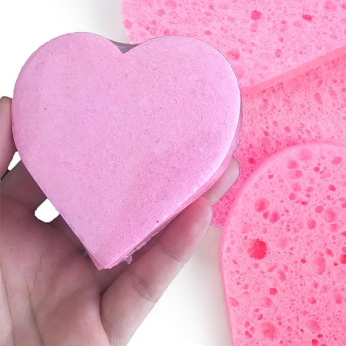 Facial Sponges Compressed Natural Cellulose Sponge for Face Cleansing Exfoliating and makeup removal, Professional use Deep clean - Rejuvv by Fushay (25 Pack)