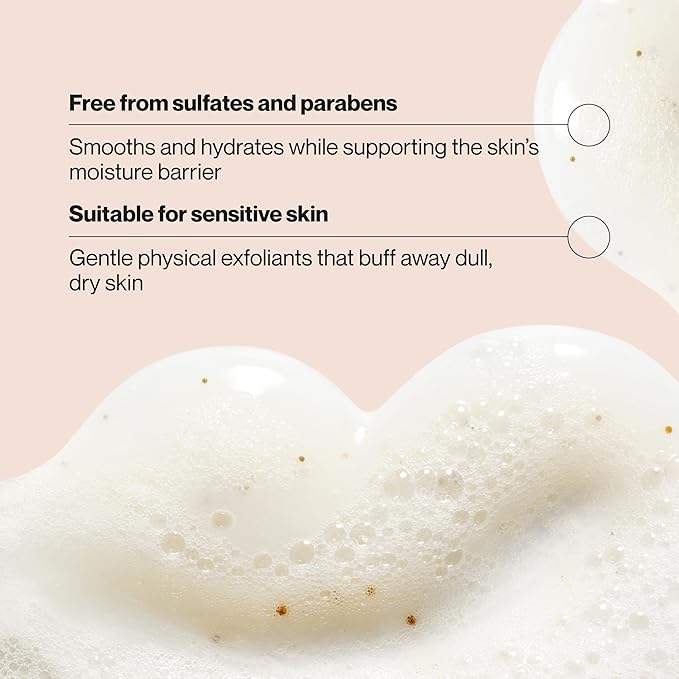 Suave Vanilla Suede Exfoliating Body Wash & Scrub with Glycerin & Vitamin E, Sulfate-Free Hydrating Cleanser for Soft, Smooth Skin, 6 Count, 18 FL OZ
