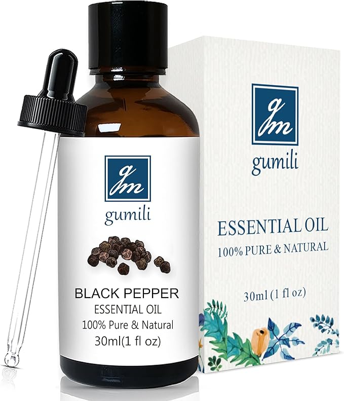 Black Pepper Essential Oil 1 Oz – 100% Pure Natural Black Pepper Oil for Diffuser