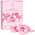 Compressed Towel Tablets 100 Count Disposable Face Towel Individually Wrapped 9×7.5 Inch Portable Washcloths Compact Cloths for Travel Essentials Camping Hotel Makeup Removal Cleaning (Pink)