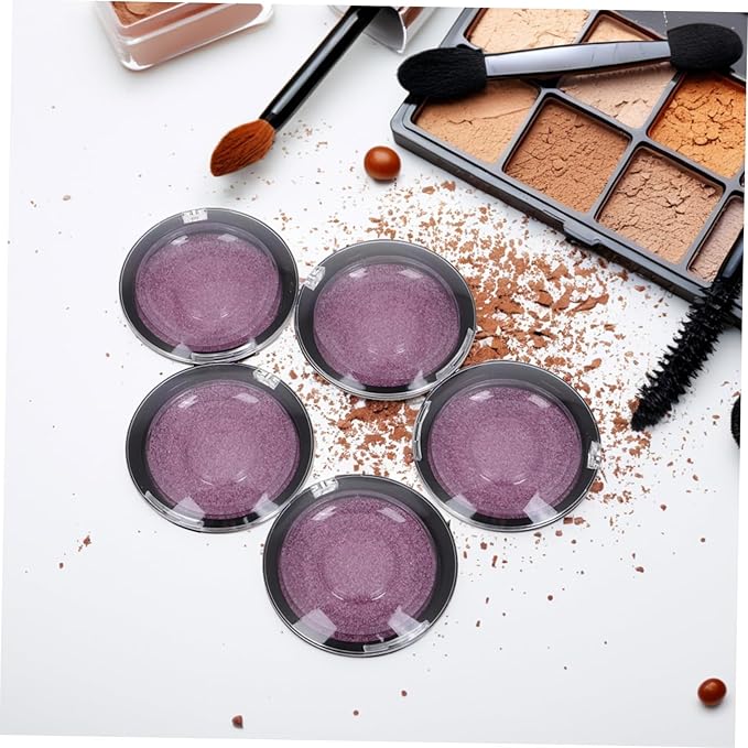 5pcs Round Faux Lash Box Durable Eyelash Case for Organized Storage of False Eyelashes Portable and Compact Design for Travel and Daily Makeup Use