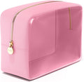 Embla Clear Large Makeup Bag Cute Big Make Up Nylon Pouches Travel Bathroom Bags for Toiletries XL Cosmetic Pouch for Women Girls Extra Large Zipper Toiletry Skincare Organizer Light Pink