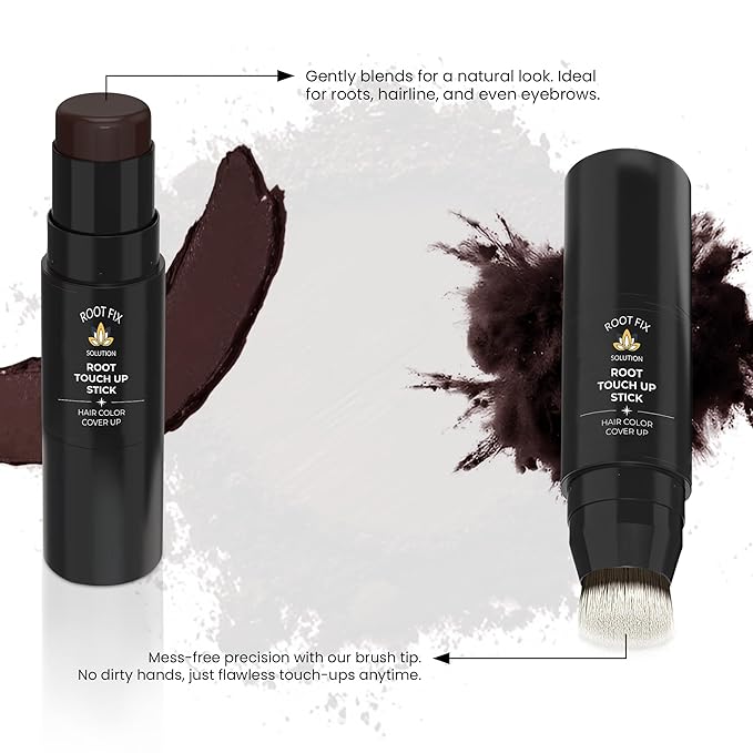 Root Touch Up Hair Color Stick for Gray Coverage - Instant Bald Spot Concealer Stick for Grays and Roots - Professional Salon Quality Hair Cover Up Hair Products for Women/Men (Dark Brown, One Size)