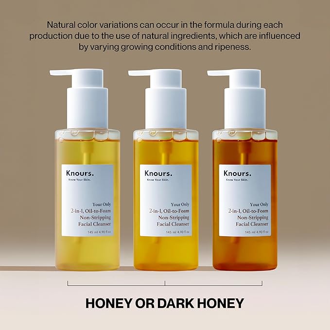 Korean 2-in-1 Makeup Remover | Oil-to-Foam Non-Stripping Cleanser | Jojoba + Honey | Non-Drying | 145ml/4.97oz