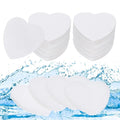 uxcell 120 Count Compressed Facial Sponges Heart-Shaped Face Cleansing Sponges Pads for Daily Skincare Routines at Home, Kitchen, White