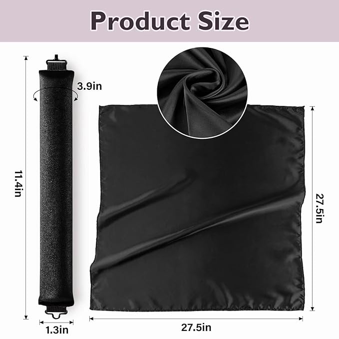 Overnight Hair Curlers Heatless Curls - 6 Pcs No Heat Blowout Curling Rods to Sleep In with Satin Hair Scarf