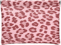 Leopard Leather Small Makeup Pouch for Women,Cosmetic Accessories Organizer,Waterproof and Portable Cosmetic Bag,Self-closing, No Zipper, Aesthetic Storage Pouch,Lipstick for Purse,Pink