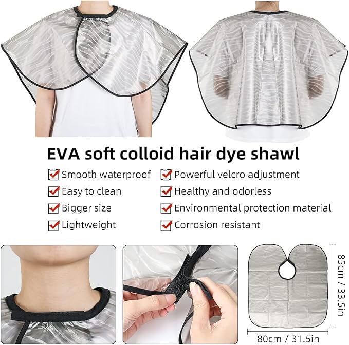 ROOHUA Hair Coloring Kit- Hair Dye Kit - Hair dye brush and bowl set,Hair agitator,Hair Clips and disposable gloves shower caps,Essential Salon Supplies for Home Use (16, Black)