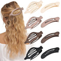 8Pcs Strong Hold Women's Claw Hair Clips - French Concord Barrettes and Duck Billed Clips for Thick Hair