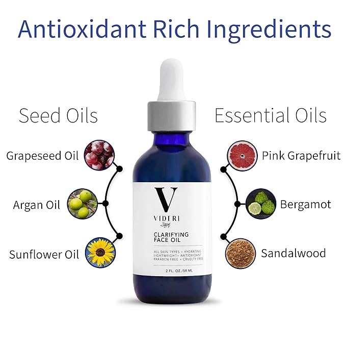 Gua Sha Face Oil - Anti Aging Organic Face Serum, Grapeseed, Argan, Grapefruit & Vitamins C & E. Nature Vegan Formula, Face Roller Oil for Facial Massage Tools. Large 2 Oz