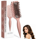 Curl Defining Brush, Curly Hair Brush with Vented Design for Detangling and Shaping, Wet & Dry Use, Reduces Pulling for Women and Men (Pink Brown)
