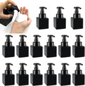 8.5 oz Foaming Soap Dispenser Plastic Foaming Pump Bottle, Refillable Dispenser with Plastic Pump, Empty Hand Bottles for Liquid Soap, Shampoo, Bathroom,Hotel,Restaurant (15, Black)