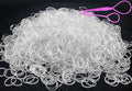 2000 PCS Clear Elastic Mini Ponytail Rubbers Ties, Soft Non-Slip Small Hair Accessories for Girls, with 2 PCS Topsy Tail Tools