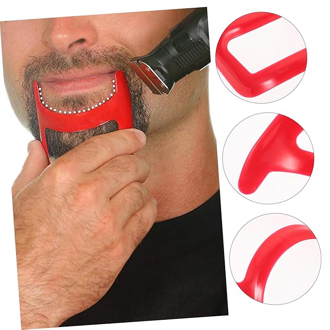 2pcs Beard Styling Tool Professional Ruler for Accurate Trimming and Shaping Compact and Portable Design for Travel and Home Use