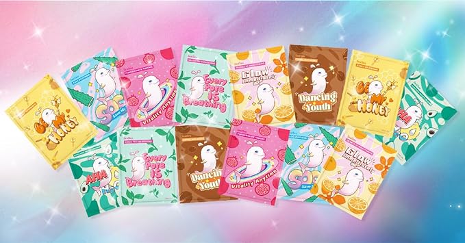 ZealSea Face Masks Skincare for Women, Variety 14Days Facial Sheet Mask Set for Deep Hydrating & Glow, Daily Self-Care Gift & Family Moment for Teens Kids Girls Birthday Party,Safe for all Skin types