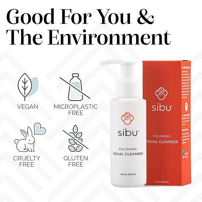 sibu Sea Buckthorn Polishing Facial Cleanser (4oz), Face Wash Made From Premium Himalayan Sea Berry Oil – Moisturizes Skin, Reduces Blemishes, Removes Make-up