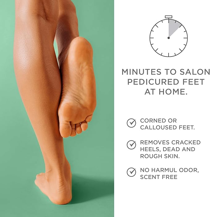 Lee Beauty Professional Callus Remover for Feet - Peppermint, Powerful Formulation - Extra Strength Gel, Home Pedicure Foot Spa Results - Cracked & Dead Dry Skin Supplies - 8 Ounce