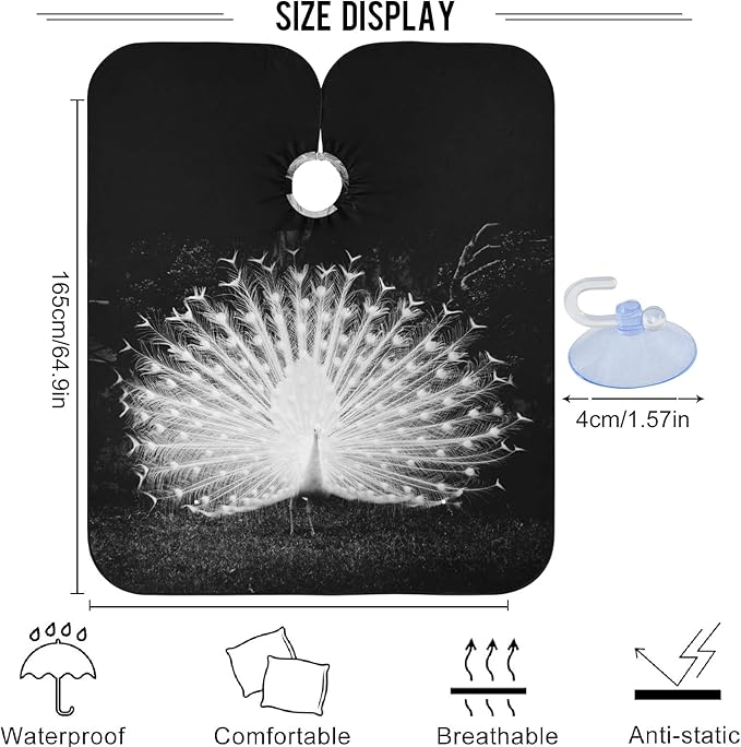 visesunny Professional Barber Cape Polyester Hair Cutting Salon Cape Apron Anti-Static Beard Bib