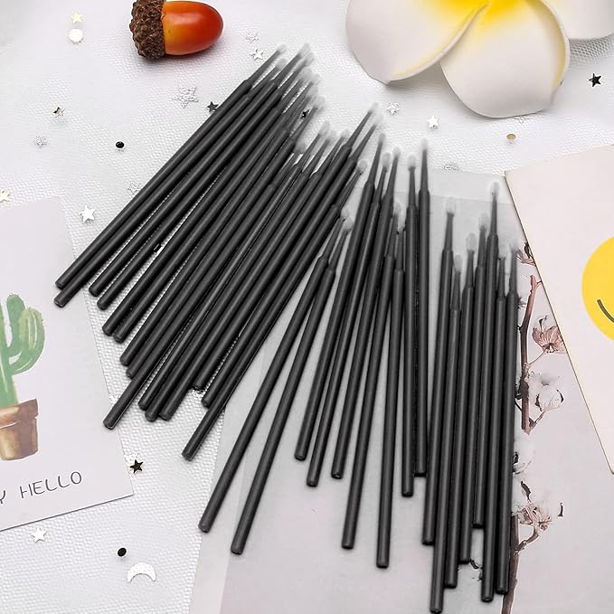 Akstore 600 PCS Disposable Micro Applicators Brush Eyelash Extension (Black)