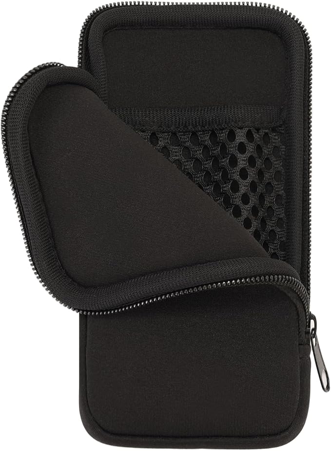 Tampon Storage Bag, Neoprene Tampon Organizer Case with Zipper Small Pouch for Feminine Products Portable Period Bags for Women,Ladies (Black)